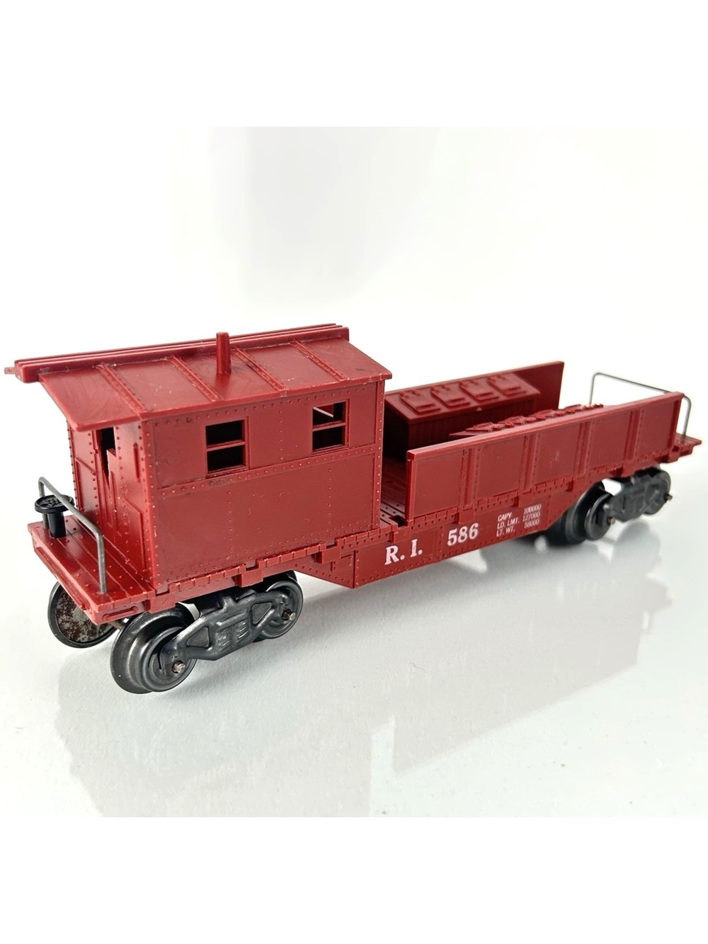 Vintage Marx Train O Gauge R.I 586 Work Caboose 8.5" Read